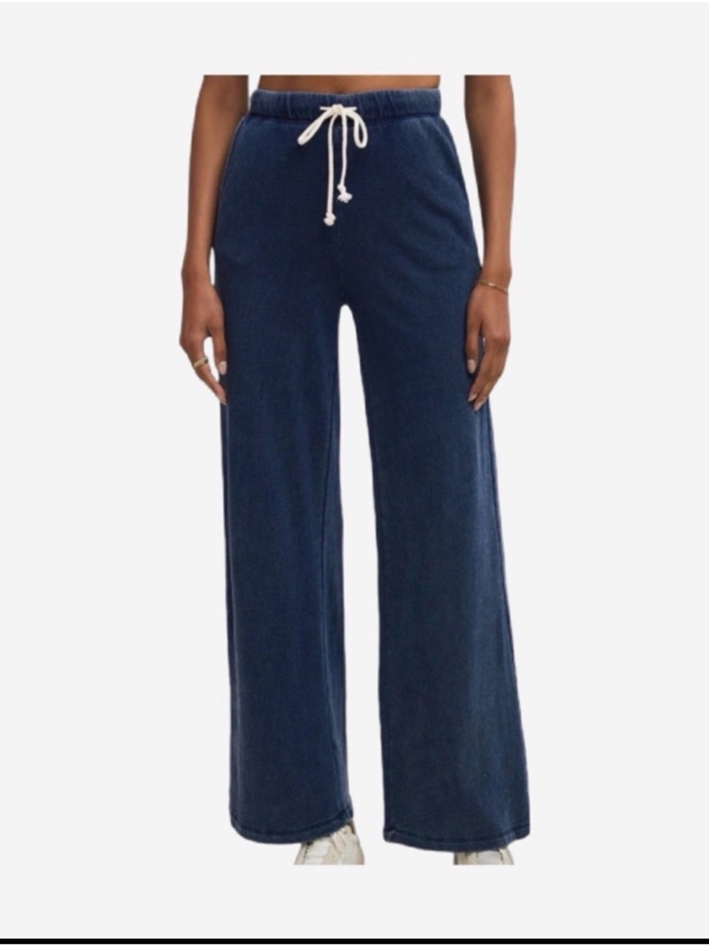 Z Supply Weston Luxe Soft Dark Blue Denim Pants, Small